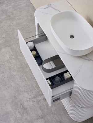 Hudson 1500mm Floor Standing Matt White Vanity SK68-1500WM