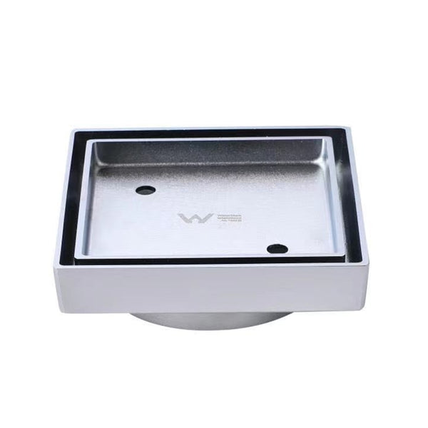 PSF02-80 CHROME SHOWER GRATE FLOOR WASTE TILE INSERT DRAIN 115*115MM