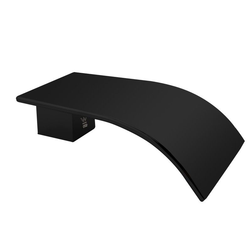 SP05.02 Esperia Matte Black Square Bath Spout