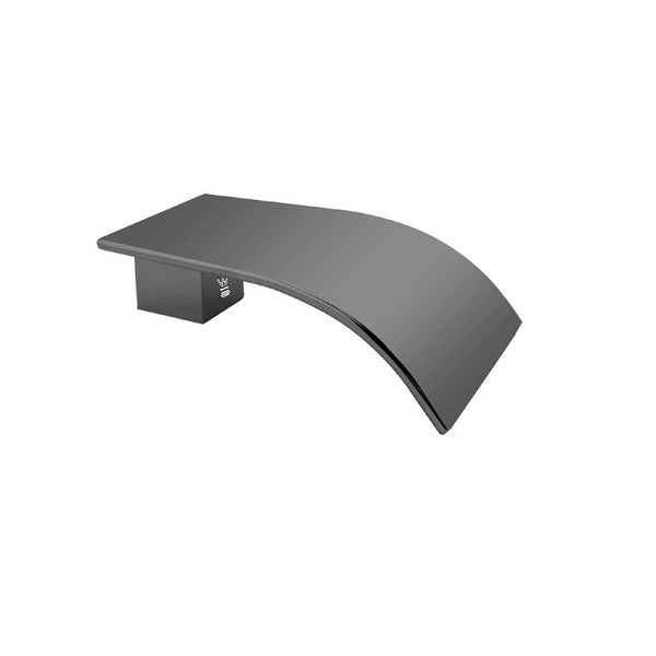 SP05.06 Esperia Gun Metal Grey Square Bath Spout