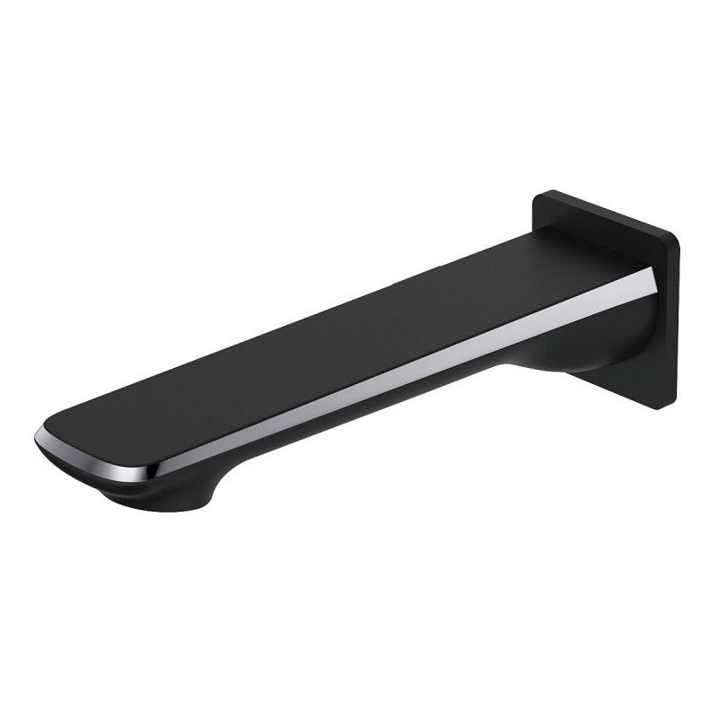 SP10.03 Esperia Matte Black & Chrome Bath Spout