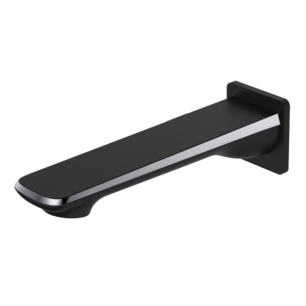 SP10.03 Esperia Matte Black & Chrome Bath Spout