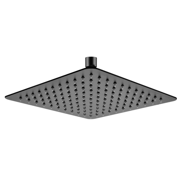 OX0002.SH SUPER-SLIM SQUARE BLACK RAINFALL SHOWER HEAD 250MM