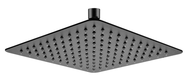 TSI Showers OX0003.SH SUPER-SLIM SQUARE BLACK RAINFALL SHOWER HEAD 300MM