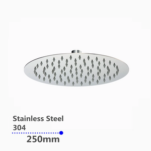 CH0007.SH SUPER-SLIM ROUND CHROME RAINFALL SHOWER HEAD 250MM