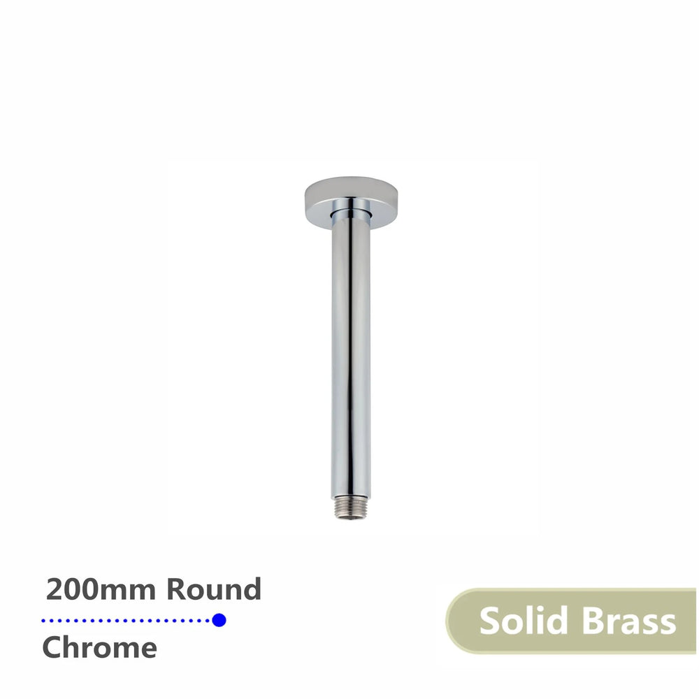 CH0105.SA ROUND CHROME CEILING SHOWER ARM 200MM