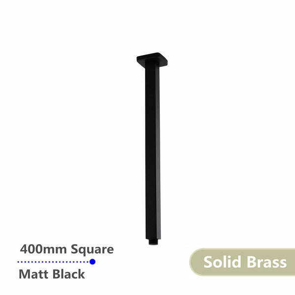 TSI Showers OX0117.SA SQUARE BLACK CEILING SHOWER ARM 400MM