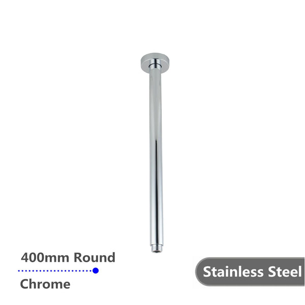 CH0120.SA ROUND CHROME CEILING SHOWER ARM 400MM