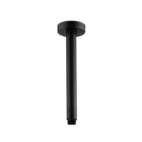 OX0125.SA ROUND BLACK CEILING SHOWER ARM 300MM