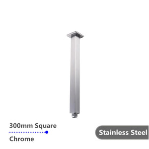 CH0126.SA SQUARE CHROME CEILING SHOWER ARM 300MM