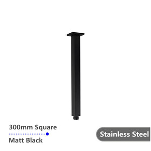 OX0126.SA SQUARE BLACK CEILING SHOWER ARM 300MM
