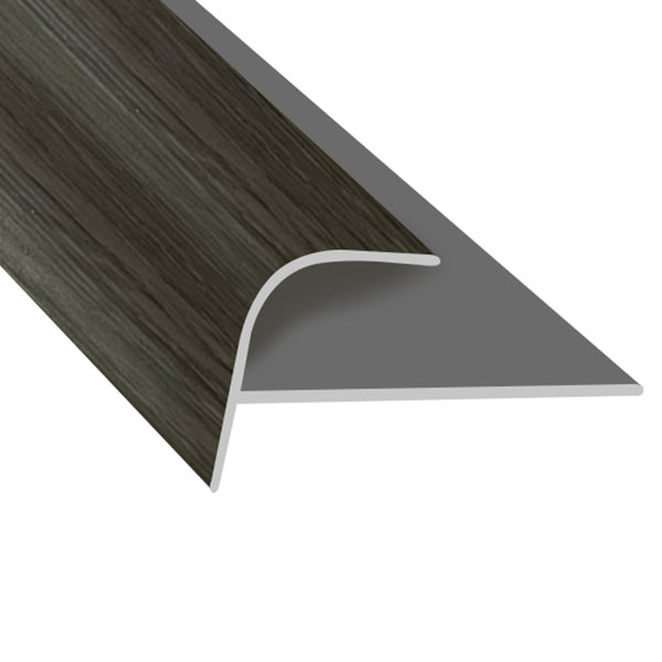 Timber Flooring Metal Senior Stair Trim - EL DARK GREY