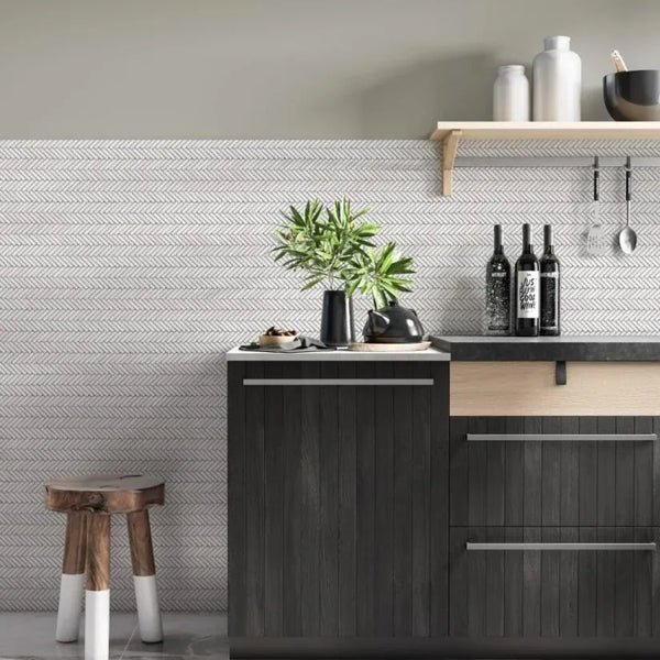 ET Tile Sticks White Gloss Mosaic Tile 280X260mm