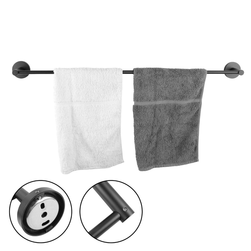 LUCID PIN Series Round Black Single Towel Rack Rail 790mm OX6601.TR