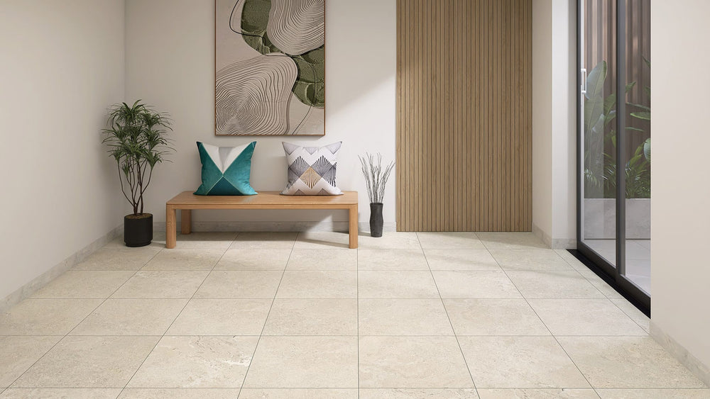 Perlato Sand Matt Stone Look Tile 600x600mm