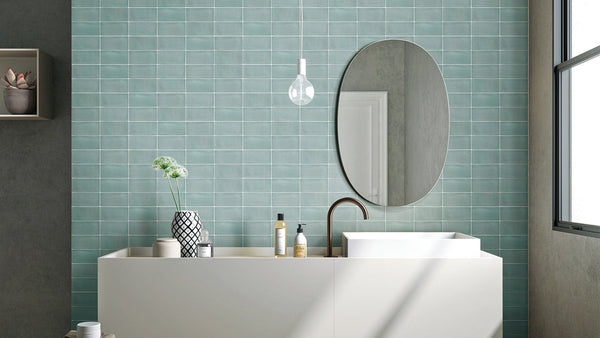 SWC Tile Luxe Mint Gloss Subway Tile 100x100x9mm