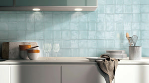 SWC Tile Luxe Sky Blue Matt Subway Tile 76x152x9mm