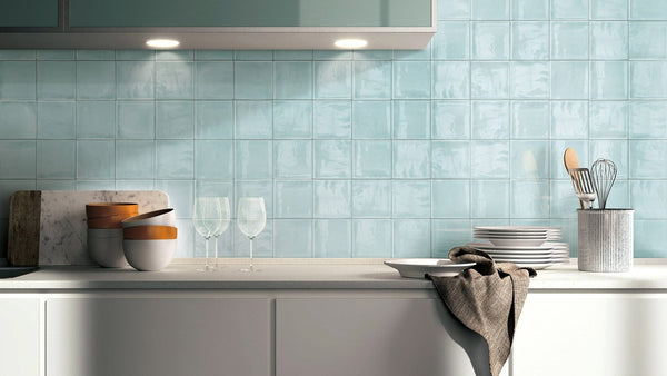 SWC Tile Luxe Sky Blue Matt Subway Tile 76x152x9mm