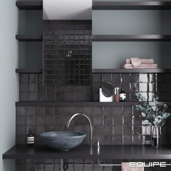 THEO DI Tile Altea Black 75x150mm Spanish wall tiles