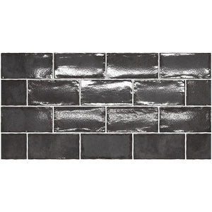 THEO DI Tile Altea Black 75x150mm Spanish wall tiles