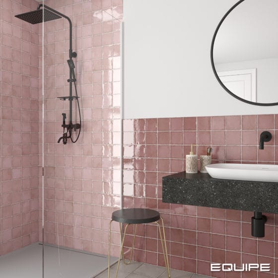 THEO DI Tile Altea Dusty Pink 100x100mm Spanish wall tiles