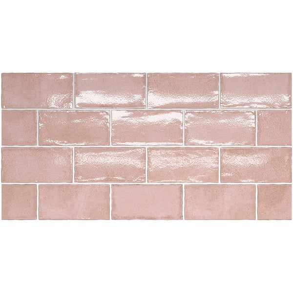 THEO DI Tile Altea Dusty Pink 75x150mm Spanish wall tiles