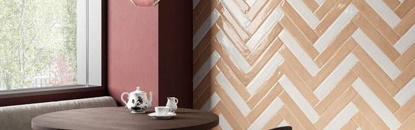 THEO DI Tile Fragment Brick Terracotta Gloss 75x400mm