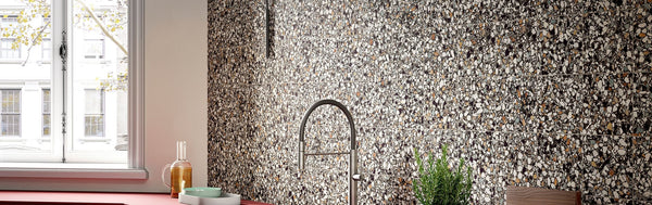 THEO DI Tile Fragment Macro Nero Matt 200x200mm