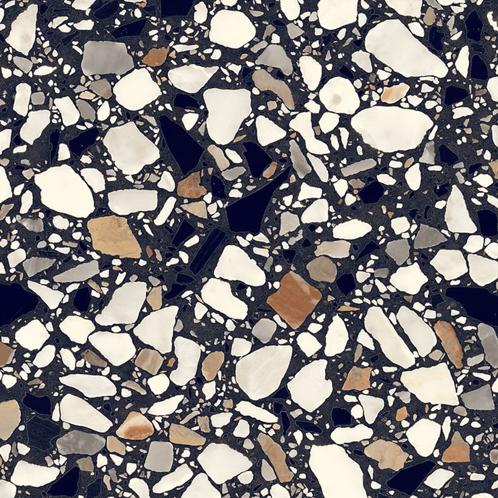 THEO DI Tile Fragment Macro Nero Matt 200x200mm