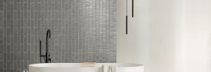 THEO DI Tile Vibrant Pewter Struct Glaze 45x230mm