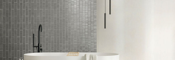 THEO DI Tile Vibrant Pewter Struct Glaze 45x230mm