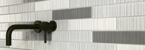 THEO DI Tile Vibrant Pewter Struct Glaze 45x230mm
