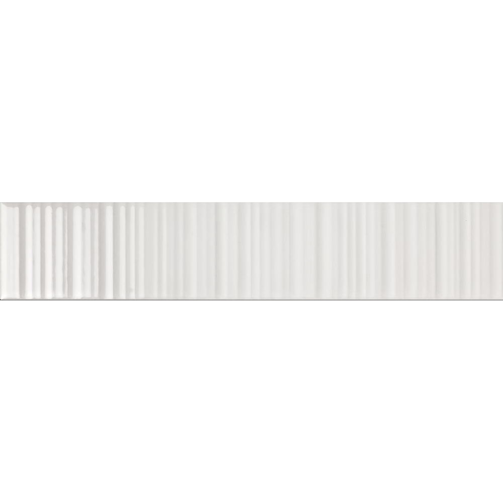 THEO DI Tile Vibrant White Struct Glaze 45x230mm