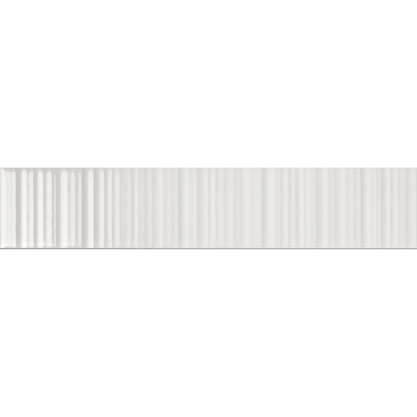 THEO DI Tile Vibrant White Struct Glaze 45x230mm