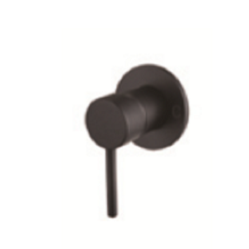 WT 509CBK CURO Pin Handle Shower Mixer Matt Black finish