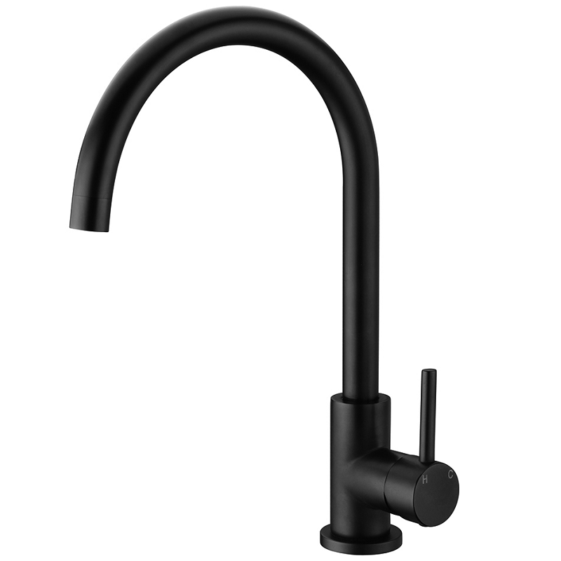 WT 6096BK CURO Pin Handle Sink Mixer Matt Black finish
