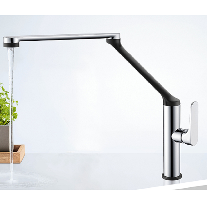 WT 6216CB EXON 7 Sink mixer in Chrome/Black