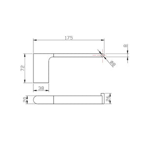 OX8013.TR VOG BLACK TOILET PAPER HOLDER