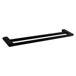Trade Bathroom Accessories AU Series Black Double Towel Rail 800mm OX8002.8.TR