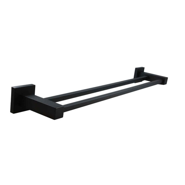TSI Bathroom Accessories BLAZE Series Black Double Towel Rail 600mm OX6302.TR