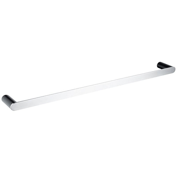 TSI Bathroom Accessories AR51-8.03 Esperia Matte Black & Chrome Single Towel Rail 800mm