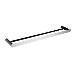TSI Bathroom Accessories AR52.03 Esperia Matte Black & Chrome Double Towel Rail 600mm