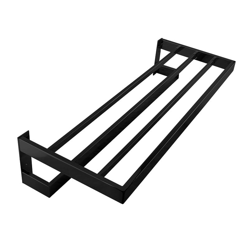 TSI Bathroom Accessories IVANO Series Black Double Towel Holder 600mm OX6409.TR