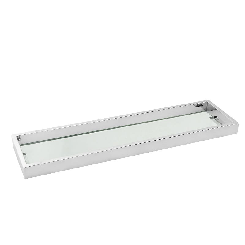 TSI Bathroom Accessories IVANO Series Chrome Glass Shelf 600mm CH6414.TR