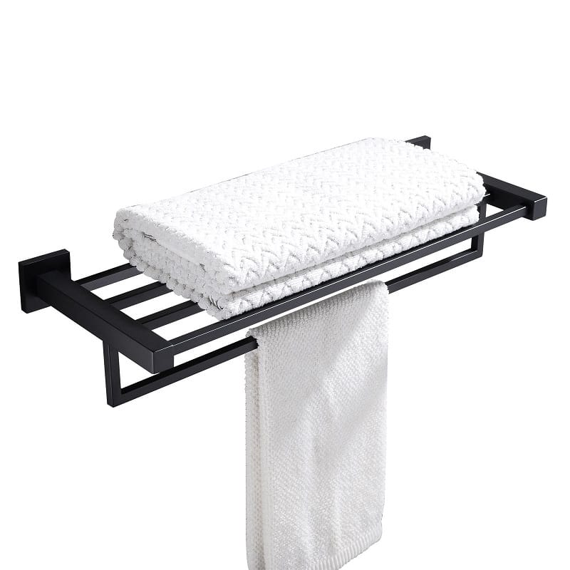 TSI Bathroom Accessories BLAZE Series Black Towel Rack 600mm OX6309.TR