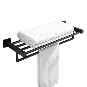TSI Bathroom Accessories BLAZE Series Black Towel Rack 600mm OX6309.TR