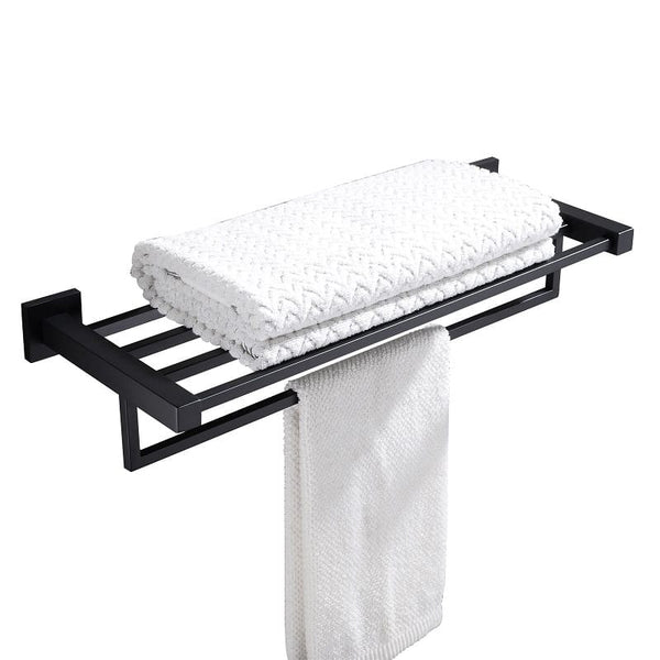 TSI Bathroom Accessories BLAZE Series Black Towel Rack 600mm OX6309.TR