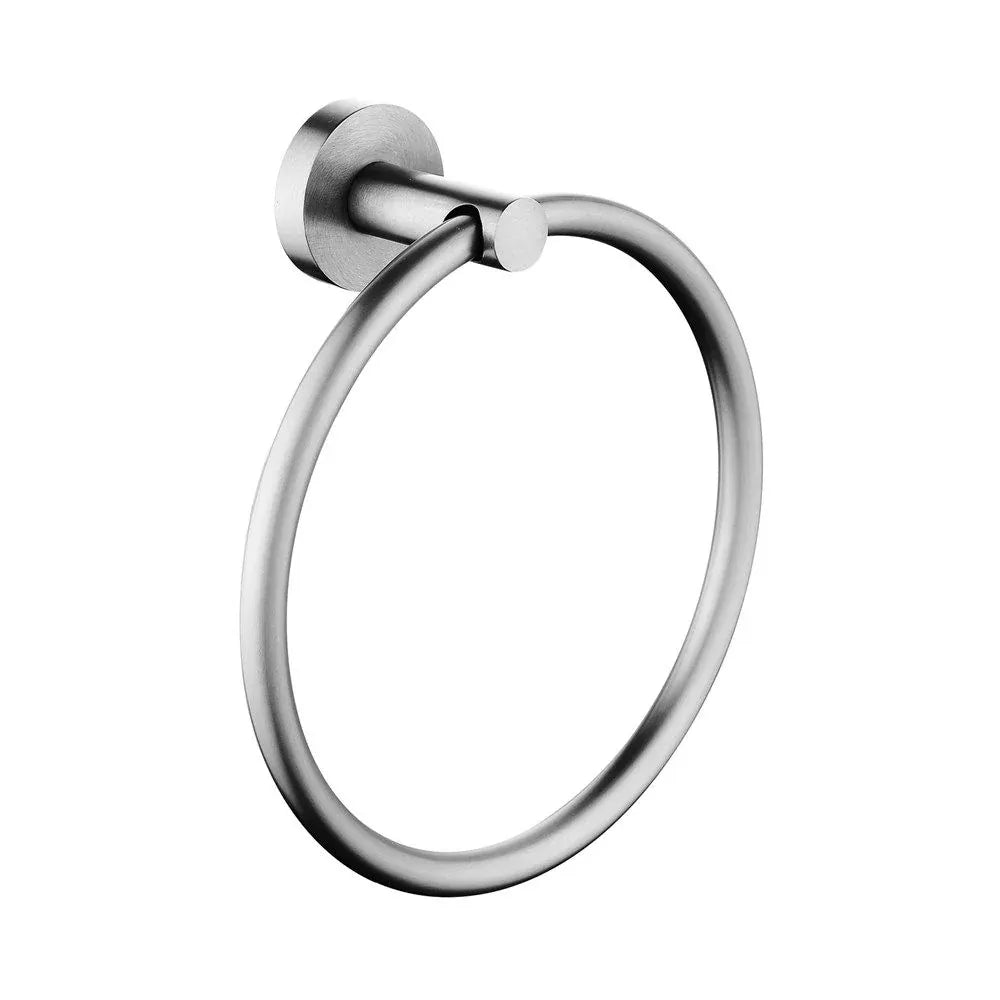 TSI Bathroom Accessories BU6603.TR LUCID PIN ROUND BRUSHED NICKEL HAND TOWEL RING