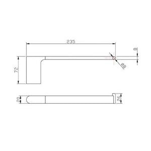 TSI Bathroom Accessories BU8003.TR VOG SERIES BRUSHED NICKEL TOWEL RING