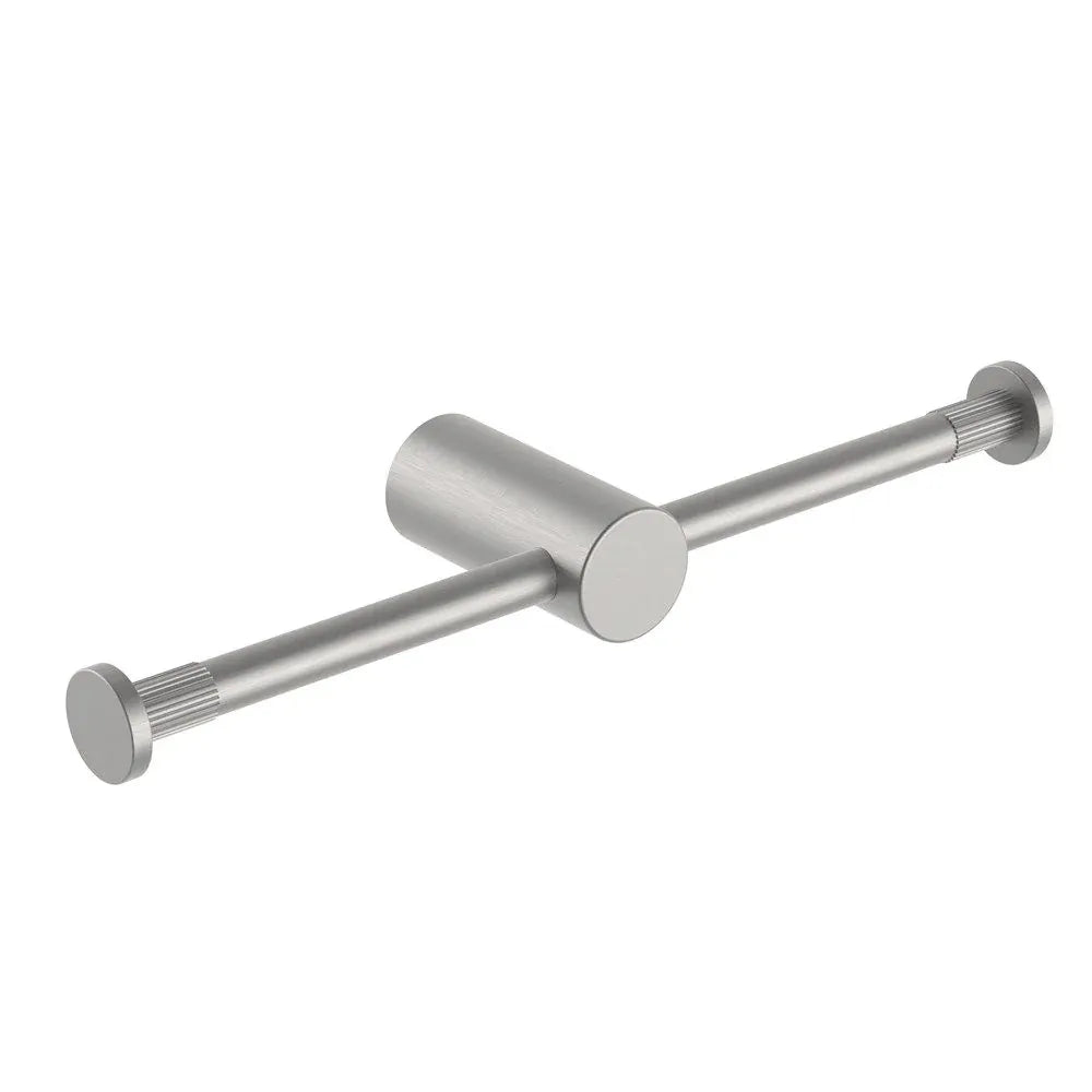 TSI Bathroom Accessories BU9005.TR CADDENCE SERIES BRUSHED NICKEL DOUBLE TOILET PAPER HOLDER